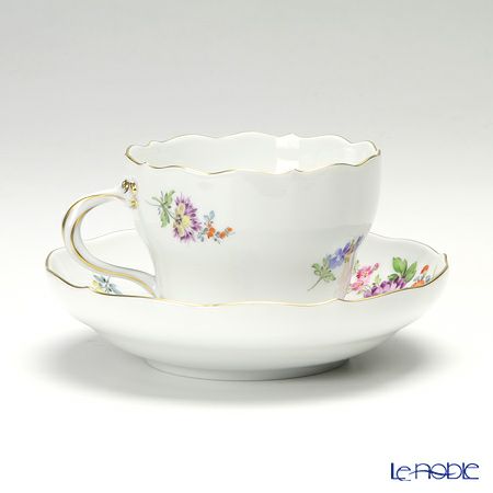 マイセン（Meissen） ベーシックフラワー（五つ花） 110110／00582／13 コーヒーカップ＆ソーサー 200ml Motiv No.13 野バラ
