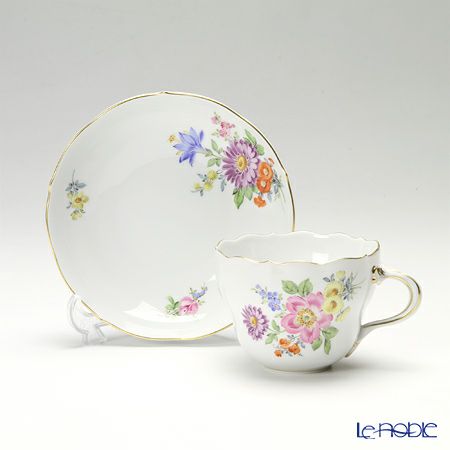 マイセン（Meissen） ベーシックフラワー（五つ花） 110110／00582／13 コーヒーカップ＆ソーサー 200ml Motiv No.13 野バラ