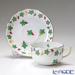 ヘレンド ワインリーブ 多彩 00724-0-00 ティーカップ＆ソーサー 200ml