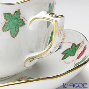 ヘレンド ワインリーブ 多彩 00724-0-00 ティーカップ＆ソーサー 200ml