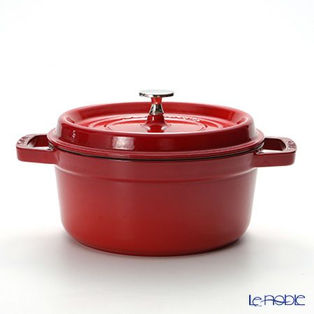 ストウブ（staub） ピコ・ココット ラウンド 22cm／2.6L チェリーレッド