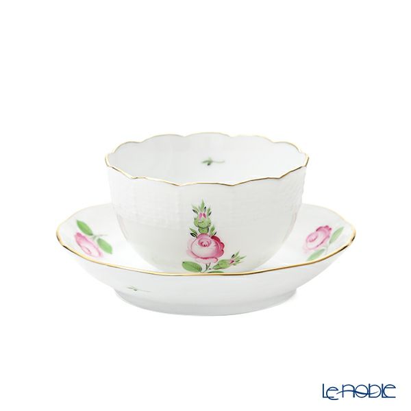 ヘレンド プティットローズ PR 00710-0-91／711 ジャパニーズカップ＆ソーサー 130ml