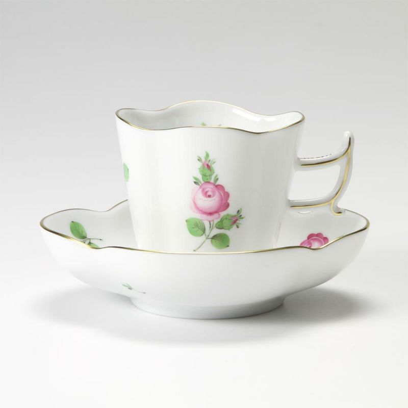 ヘレンド プティットローズ PR 04198-0-00 コーヒーカップ＆ソーサー（楕円） 100ml