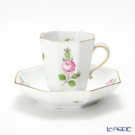 ヘレンド プティットローズ PR 04307-0-00 モカカップ＆ソーサー（オクタゴナル）