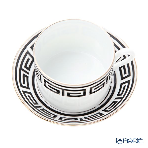 ジノリ1735／リチャード ジノリ（GINORI 1735／Richard Ginori） ラビリント ネーロ ティーカップ＆ソーサー ブラック 200ml／13.5cm