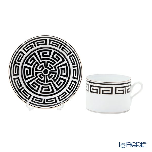 ジノリ1735／リチャード ジノリ（GINORI 1735／Richard Ginori） ラビリント ネーロ ティーカップ＆ソーサー ブラック 200ml／13.5cm
