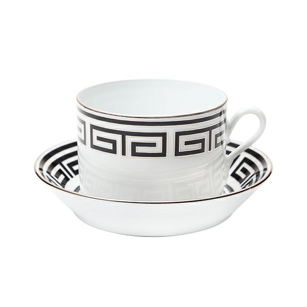 ジノリ1735／リチャード ジノリ（GINORI 1735／Richard Ginori） ラビリント ネーロ ティーカップ＆ソーサー ブラック 200ml／13.5cm