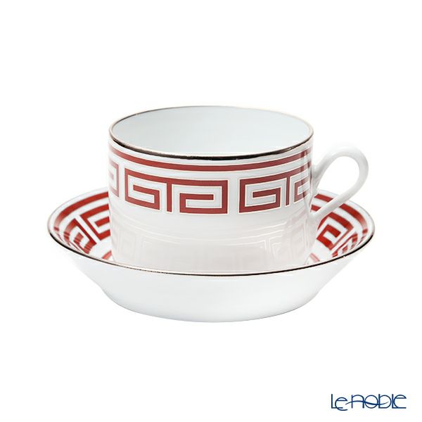 ジノリ1735／リチャード ジノリ（GINORI 1735／Richard Ginori） ラビリント スカーレット ティーカップ＆ソーサー レッド 200ml／13.5cm