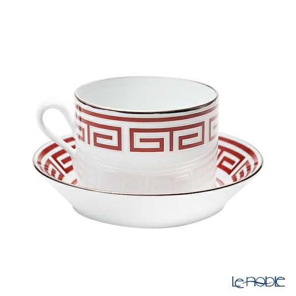 ジノリ1735／リチャード ジノリ（GINORI 1735／Richard Ginori） ラビリント スカーレット ティーカップ＆ソーサー レッド 200ml／13.5cm