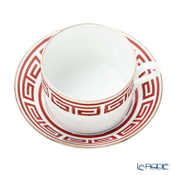 ジノリ1735／リチャード ジノリ（GINORI 1735／Richard Ginori） ラビリント スカーレット ティーカップ＆ソーサー レッド 200ml／13.5cm
