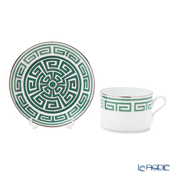 ジノリ1735／リチャード ジノリ（GINORI 1735／Richard Ginori） ラビリント エメラルド ティーカップ＆ソーサー グリーン 200ml／13.5cm