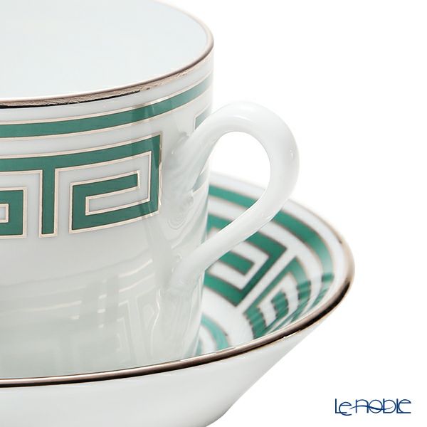 ジノリ1735／リチャード ジノリ（GINORI 1735／Richard Ginori） ラビリント エメラルド ティーカップ＆ソーサー グリーン 200ml／13.5cm