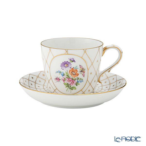 ヘレンド 花の季節ホワイト SFBO セゾン・ド・フローラル・ホワイト ティーカップ＆ソーサー 150ml 03929-0-00