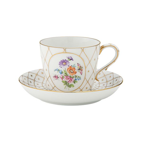 ヘレンド 花の季節ホワイト SFBO セゾン・ド・フローラル・ホワイト ティーカップ＆ソーサー 150ml 03929-0-00