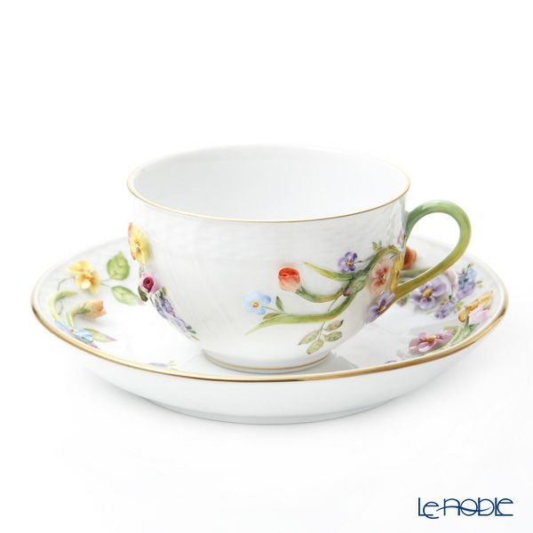 ヘレンド CD ティーカップ＆ソーサー フラワー 01701-0-00