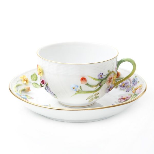 ヘレンド CD ティーカップ＆ソーサー フラワー 01701-0-00