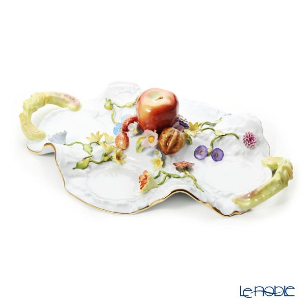 ヘレンド CD フラワーアプリケーション ファンシーディッシュ／トレイ（飾り皿） 43cm 07537-0-66