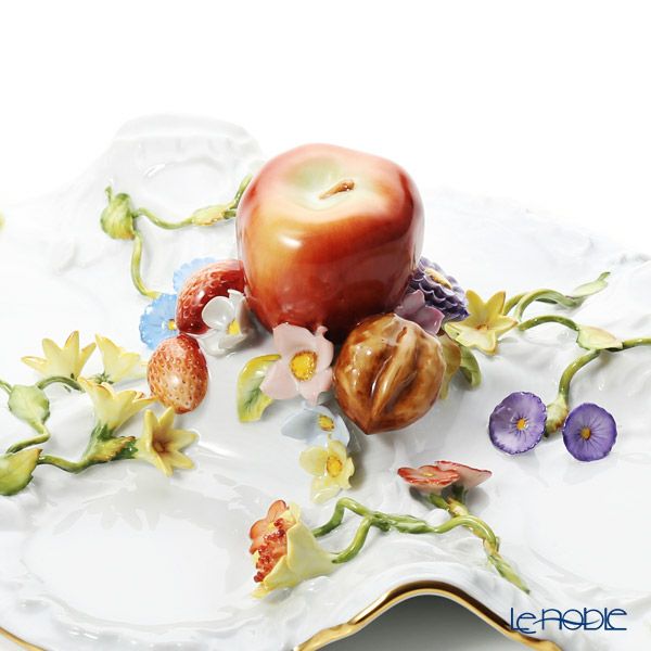 ヘレンド CD フラワーアプリケーション ファンシーディッシュ／トレイ（飾り皿） 43cm 07537-0-66