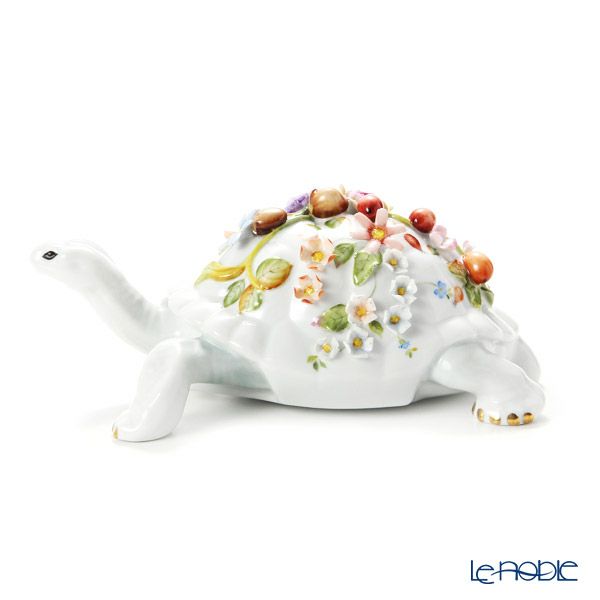 ヘレンド CD 陸亀 フラワー 22cm 15972-0-66 LE2015 世界限定生産2015点