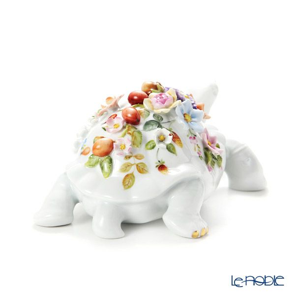ヘレンド CD 陸亀 フラワー 22cm 15972-0-66 LE2015 世界限定生産2015点