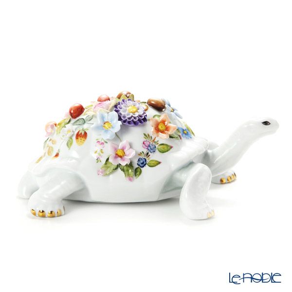 ヘレンド CD 陸亀 フラワー 22cm 15972-0-66 LE2015 世界限定生産2015点