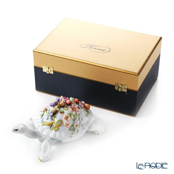 ヘレンド CD 陸亀 フラワー 22cm 15972-0-66 LE2015 世界限定生産2015点