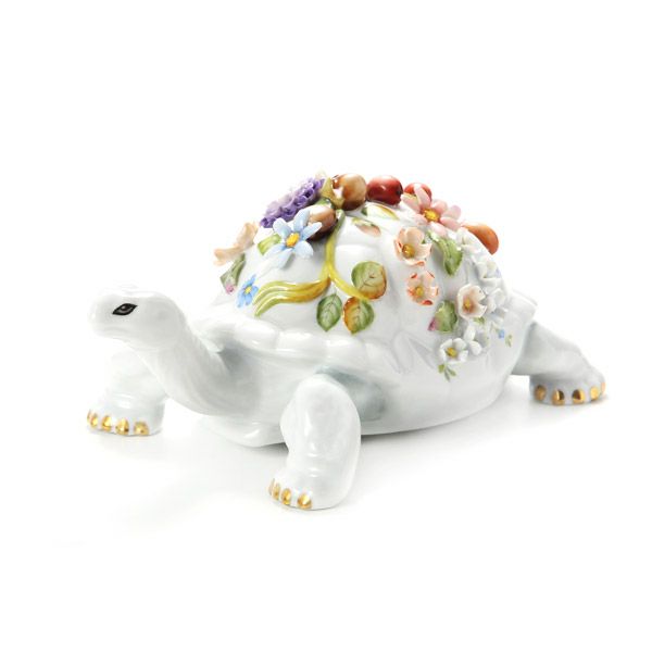 ヘレンド CD 陸亀 フラワー 22cm 15972-0-66 LE2015 世界限定生産2015点