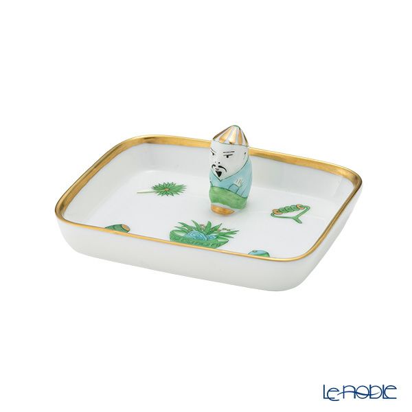 ヘレンド シノワズリ（中国趣味）トプカプ TOP 07733-0-21 オブロングトレイ マンダリン 8cm