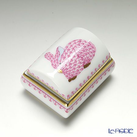 ヘレンド PVHP3-RI 06110-0-00 ボックス ウサギ ピンク 5×4cm