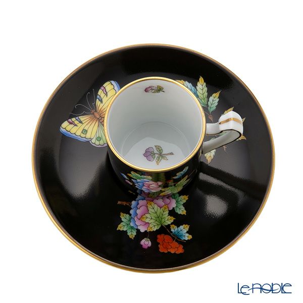 ヘレンド 黒いヴィクトリア VE-FN コーヒーセット