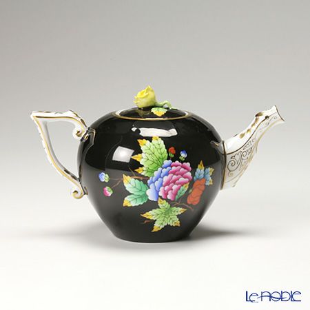ヘレンド 黒いヴィクトリア VE-FN 00608-0-09 ティーポット ローズ 400ml