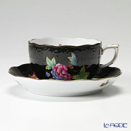 ヘレンド 黒いヴィクトリア VE-FN 00724-0-00 ティーカップ＆ソーサー 200ml