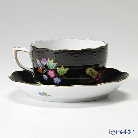 ヘレンド 黒いヴィクトリア VE-FN 00724-0-00 ティーカップ＆ソーサー 200ml