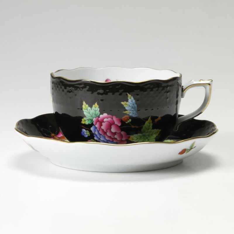 ヘレンド 黒いヴィクトリア VE-FN 00724-0-00 ティーカップ＆ソーサー 200ml