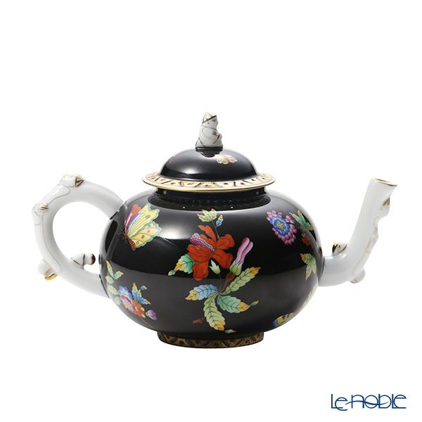 ヘレンド シノワズリ （中国趣味） 黒いヴィクトリア VE-FN ティーポット（L） マンダリン 700ml 03304-0-21
