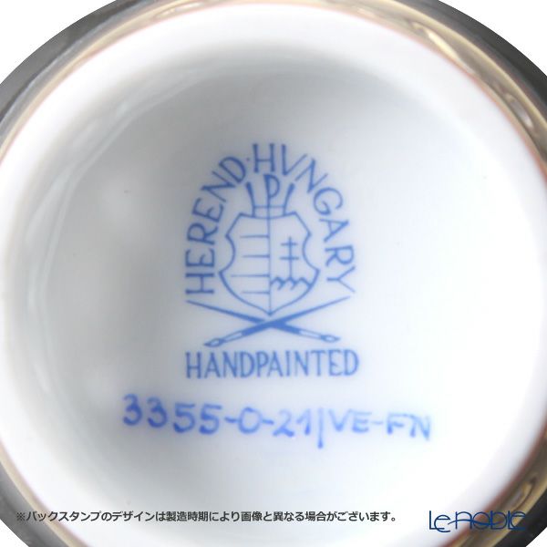 ヘレンド シノワズリ （中国趣味） 黒いヴィクトリア VE-FN シュガーポット マンダリン 100ml 03355-0-21