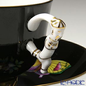 ヘレンド シノワズリ（中国趣味）黒いヴィクトリア VE-FN 03364-0-21 マンダリン ラージカップ＆ソーサー