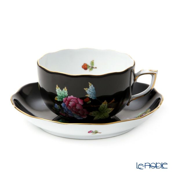 ヘレンド 黒いヴィクトリア VE-FN 20724-0-00 ティーカップ＆ソーサー 200ml
