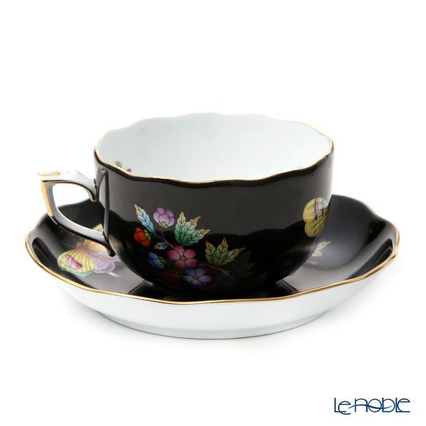 ヘレンド 黒いヴィクトリア VE-FN 20724-0-00 ティーカップ＆ソーサー 200ml