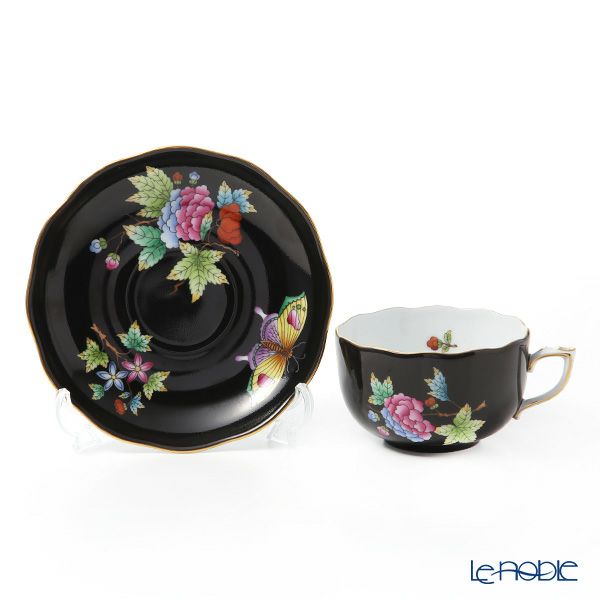 ヘレンド 黒いヴィクトリア VE-FN 20724-0-00 ティーカップ＆ソーサー 200ml