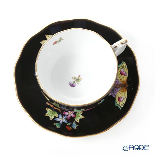 ヘレンド 黒いヴィクトリア VE-FN 20724-0-00 ティーカップ＆ソーサー 200ml