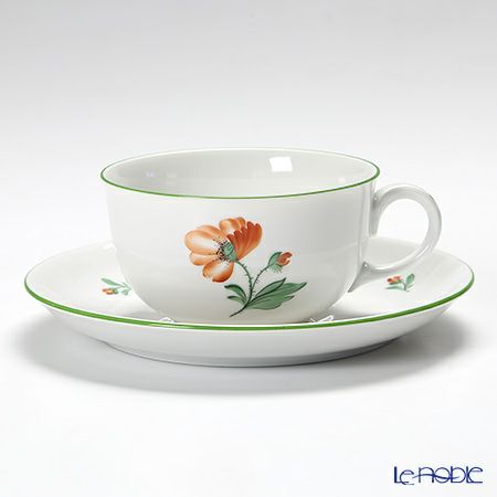 アウガルテン（AUGARTEN） ウィンナーフラワー（5089A） ポピー ティーカップ＆ソーサー（S） 200ml（001）