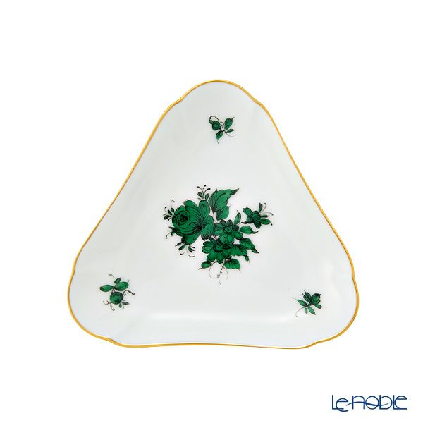 アウガルテン（AUGARTEN） マリアテレジア（5098A）バラ トライアングルディッシュ 10.4cm