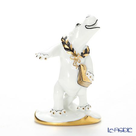 アウガルテン（AUGARTEN） フィギュリン アニマルフィルハーモニックス（011210） 歌手のカバ（クリムトカラー）