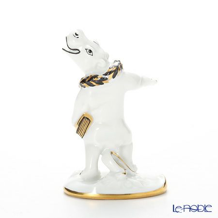 アウガルテン（AUGARTEN） フィギュリン アニマルフィルハーモニックス（011210） 歌手のカバ（クリムトカラー）