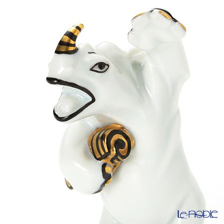 アウガルテン（AUGARTEN） フィギュリン アニマルフィルハーモニックス（011210） 歌手のサイ（クリムトカラー）