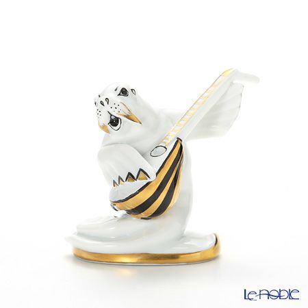 アウガルテン（AUGARTEN） フィギュリン アニマルフィルハーモニックス（011210） リュート弾きのアシカ（クリムトカラー）