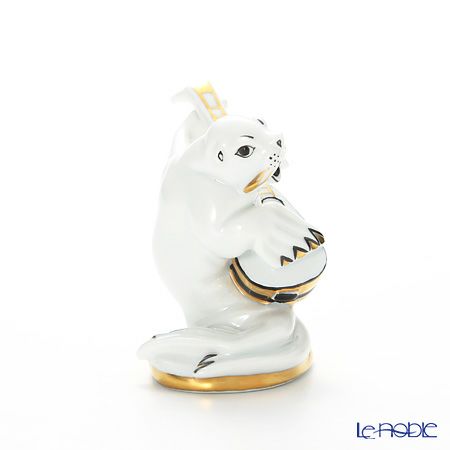 アウガルテン（AUGARTEN） フィギュリン アニマルフィルハーモニックス（011210） リュート弾きのアシカ（クリムトカラー）