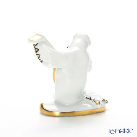 アウガルテン（AUGARTEN） フィギュリン アニマルフィルハーモニックス（011210） リュート弾きのアシカ（クリムトカラー）