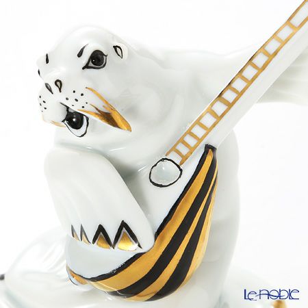 アウガルテン（AUGARTEN） フィギュリン アニマルフィルハーモニックス（011210） リュート弾きのアシカ（クリムトカラー）